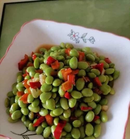 鲜美可口珍选捞汁毛豆的制作方法（自制小吃，美味又健康）