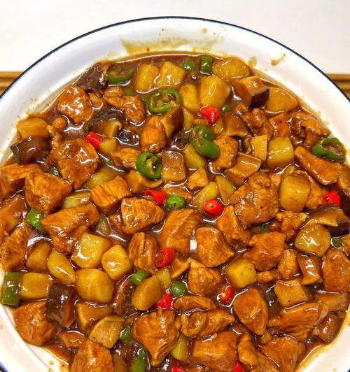 美味可口的香菇鸡肉片