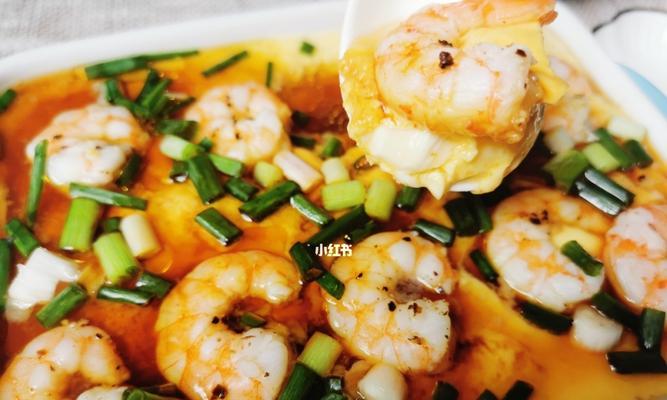 日本豆腐虾仁蒸蛋（家庭美食做法）