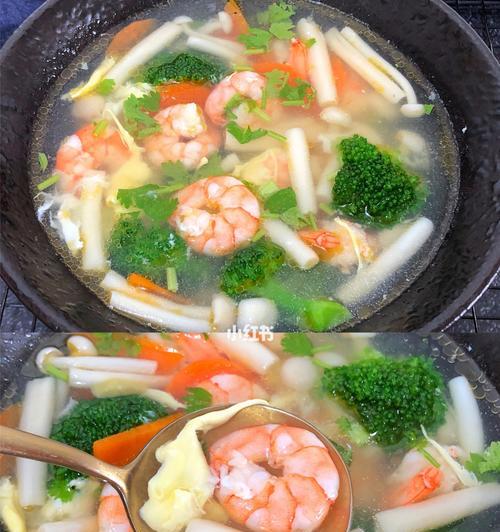 丝瓜虾仁菌菇汤的做法（清爽美味）