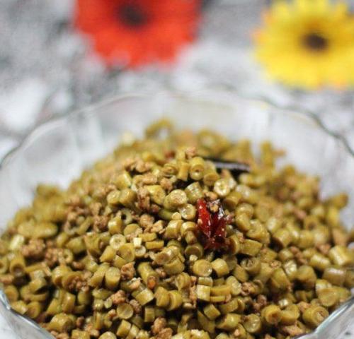 酸豇豆炒米，清爽美味不失营养（家常菜谱）