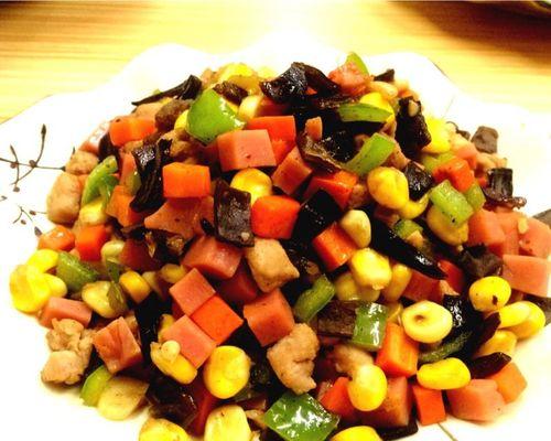 双椒炒玉米，美味营养的家常菜（简单易学）