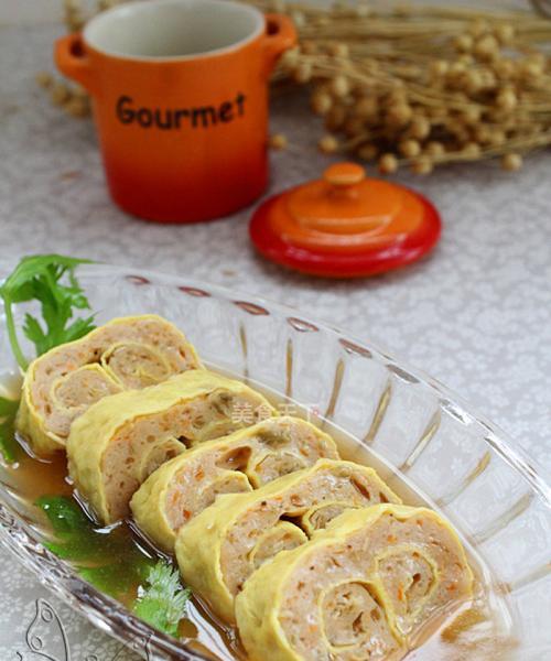 教你做美味肉末蒸鸡蛋卷（简单易学）