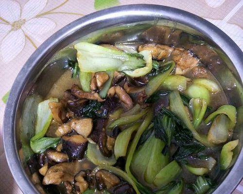 肉末香菇油菜，这个春天的美味（做法简单）