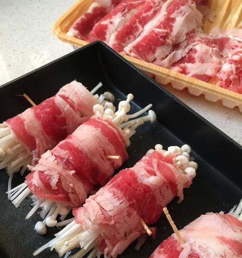 美味五花肉卷金针菇（用料简单）