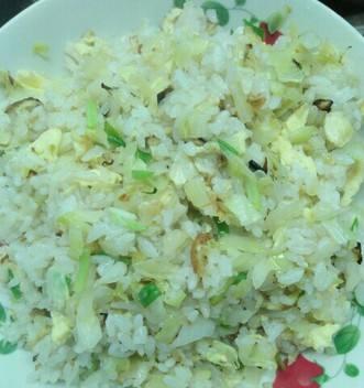 美味又健康的肉丁包菜炒饭（快手菜谱）