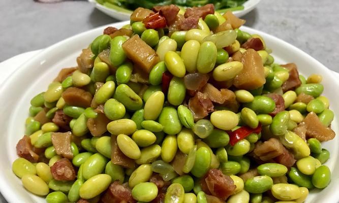 美味肉炒毛豆（家常做法教程）