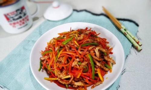 瘦肉炒胡萝卜丝的做法（健康）