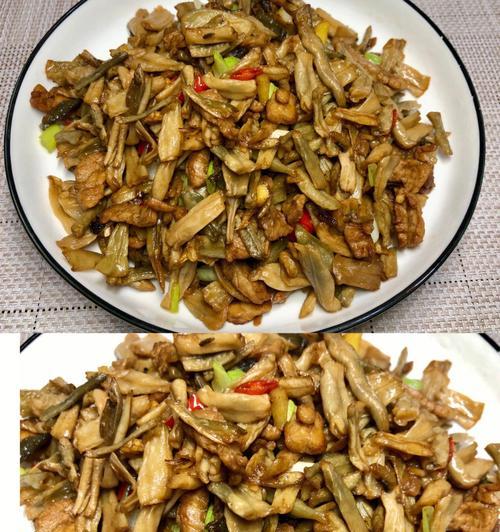 美味又下饭的长豆角炒肉丁咸菜（做法简单）