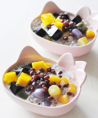 双色芋圆，香甜可口的古早味（传统美食）