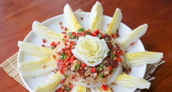 美味健康的鸭蛋黄蒸娃娃菜（精细制作）