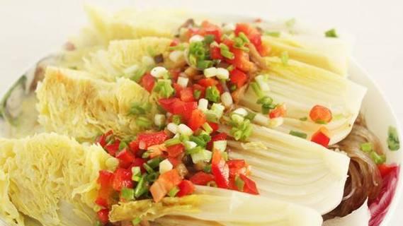 美味健康的鸭蛋黄蒸娃娃菜（精细制作）