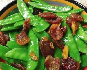 美味又健康，香肠炒毛豆米的做法（家常菜谱/美食小贴士/健康生活）