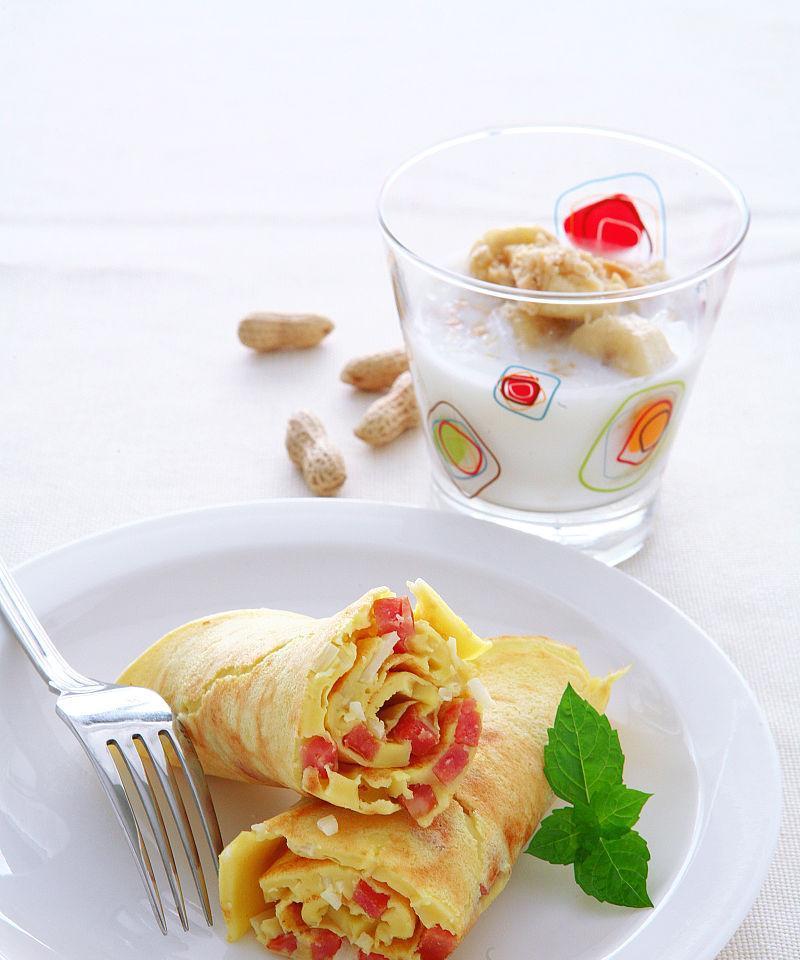 双色火腿鸡蛋卷的制作方法（简单易学）