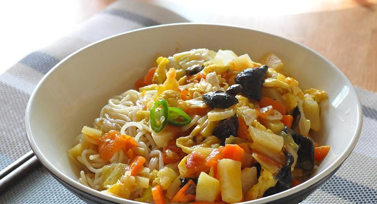 素食美食——以素打卤面(健康美味) 素食美食——以素打卤面(健康美味)